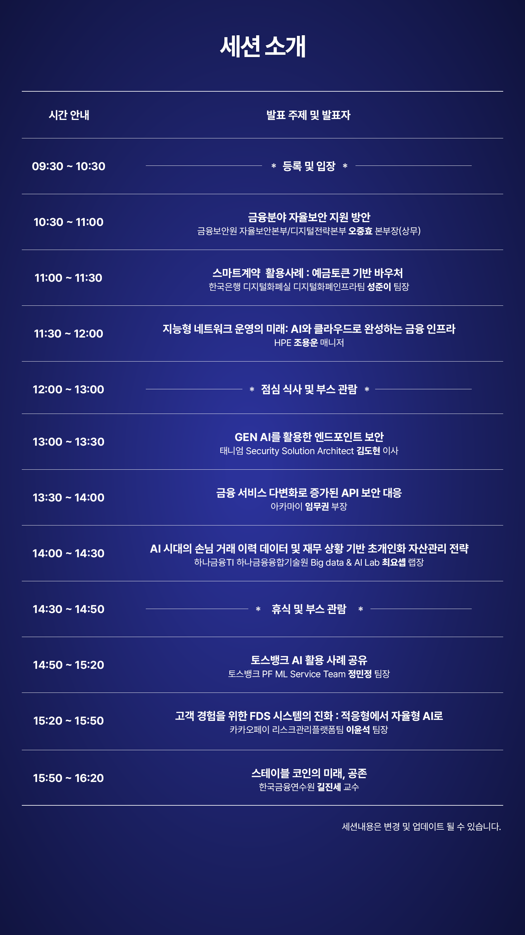 2025 금융 테크 컨퍼런스 - 온오프믹스