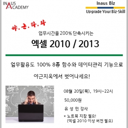 야근타파! 업무시간을 200% 단축시키는 엑셀 2010 / 2013