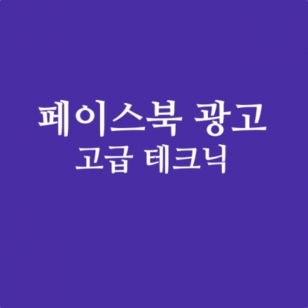 페이스북 광고 고급 테크닉 강좌 - 수요일 오후반