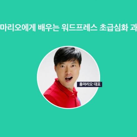 홍마리오에게 배우는 워드프레스 초급심화 과정