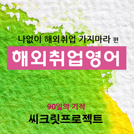 해외취업영어 ㅡ 90일의 기적(나없이 해외취업 가지마라) 편