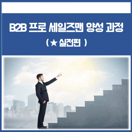 B2B 프로 세일즈맨 양성 과정(실전편)