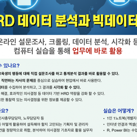 HRD데이터 분석과 빅데이터 활용
