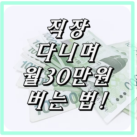 직장 다니며 월 30만원 버는 법
