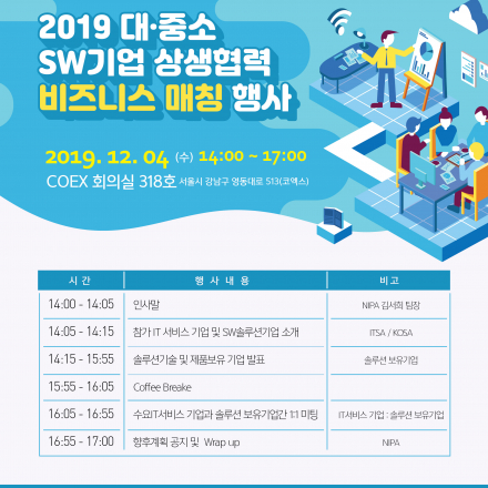 2019 대·중소SW기업 상생협력 비즈니스 매칭 행사