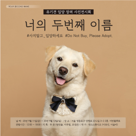 너의 두번째 이름 : 유기견 입양장려 사진전