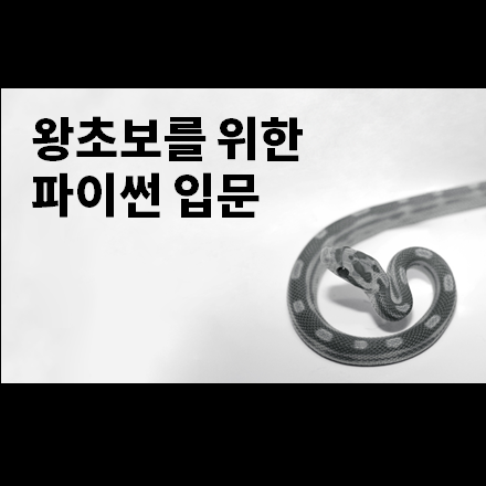 [라이브CLASS] 왕초보를 위한 파이썬 입문