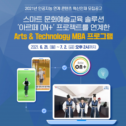 스마트 문화예술교육 솔루션 '아르떼 ON+' 프로젝트를 연계한 Arts & Technology MBA 프로그램
