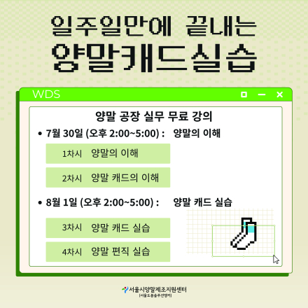 일주일 만에 끝내는 양말 캐드 실습 2기