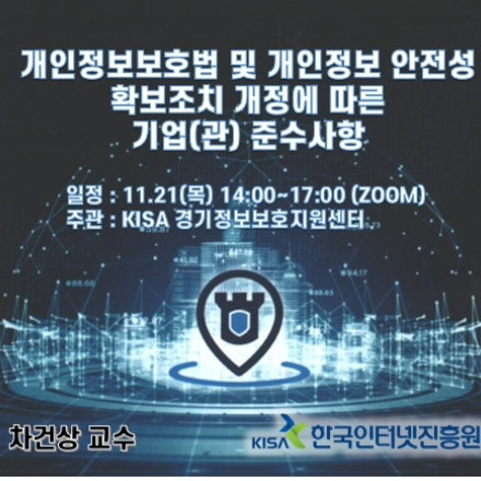 개인정보보호법 및 개인정보 안전성 확보조치 개정에 따른 기업(관) 준수사항