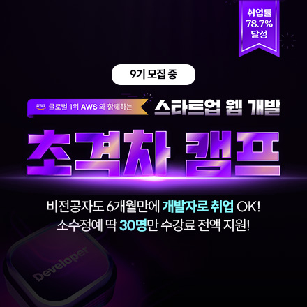 스타트업 웹 개발 초격차캠프