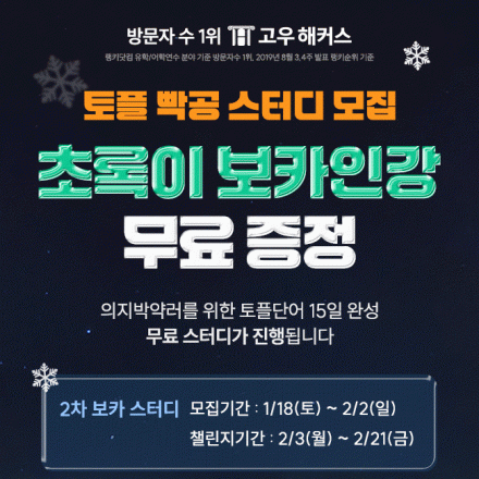 초록이 인강 무료방학엔 토플 보카 졸업하자