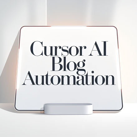 Cursor AI 활용 맞춤형 블로그 컨텐츠 생성 웹 서비스 만들기