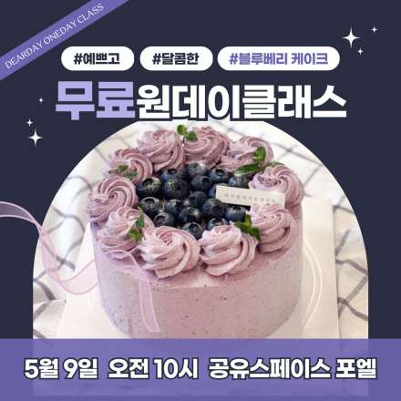 마포 무료 원데이클래스 <블루베리 요거트 케이크 만들기>