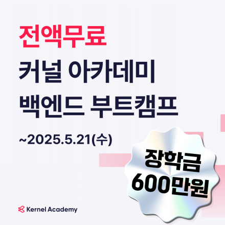 [무료] 백엔드 개발 취준 장학금 월 100만원 받고 미니 인턴십까지!