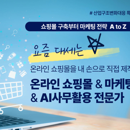 [실무국비교육] 쇼핑몰&마케팅 취업 완전 정복 : 신입부터 경력까지 전액 국비로