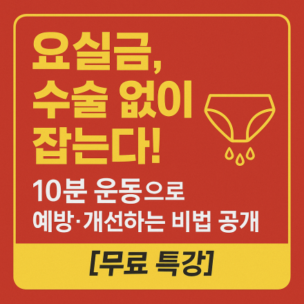 (무료교육) 요실금 걱정 없는 몸 만드는 방법 [여성전용 무료 클래스]