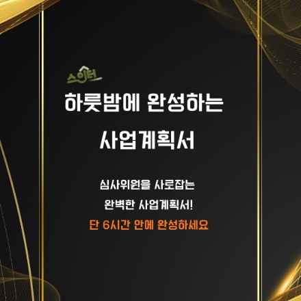 하룻밤에 완성하는 사업 계획서