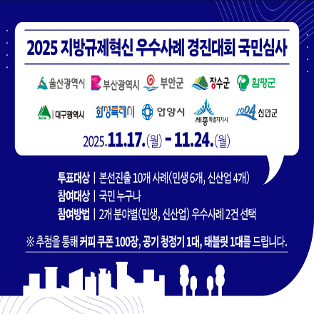 2025 지방규제혁신 우수사례 경진대회 국민심사