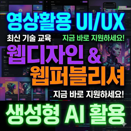 영상활용 UI/UX 피그마 웹디자인&웹퍼블리셔 (생성형 AI 활용)