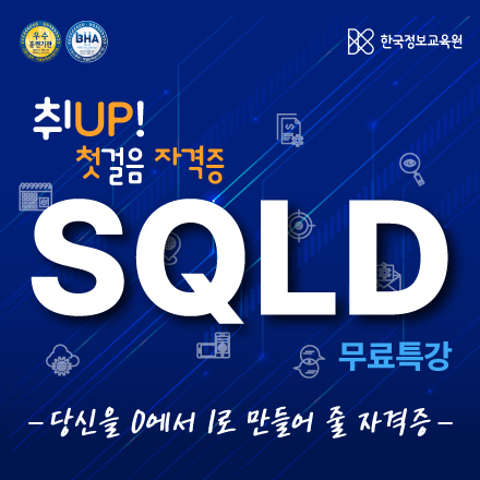 [시즌2] 취업 첫걸음! SQLD 자격증 원데이 무료 특강