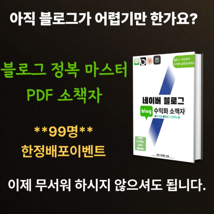 [선착순99명]블로그를 정복하고 싶으신가요? 블로그 정복 PDF소책자