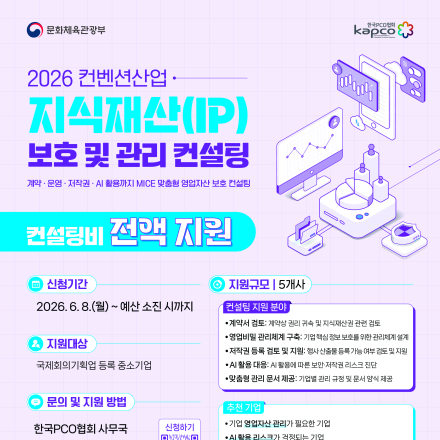 2026년 컨벤션산업 IP 보호 및 관리 컨설팅