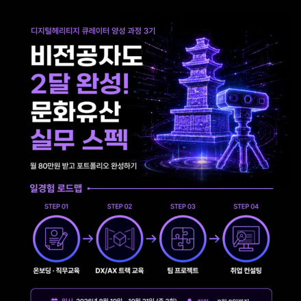[고용노동부-MBN] 디지털헤리티지 큐레이터 양성 프로그램 [3기(사회참여형)_충남 공주]
