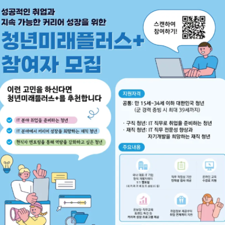 [전액무료][한국소프트웨어산업협회] 청년미래플러스 - 1:1멘토링 통한 커리어 성장지원